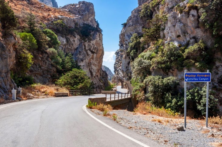 Kotsifou Canyon Road