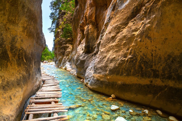 Weg durch die Samaria-Schlucht