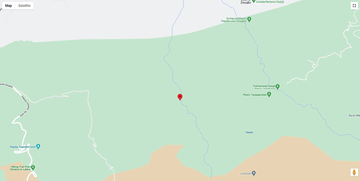 Vrissi Gorge Map