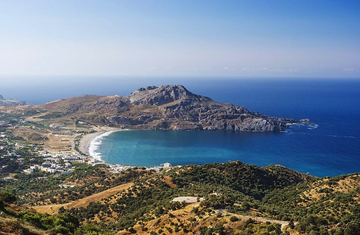 Plakias Beach aus der Vogelperspektive