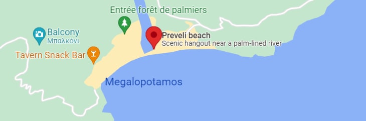 Preveli beach map