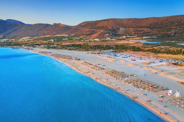 Sandstrand von Falassarna Beach Kreta