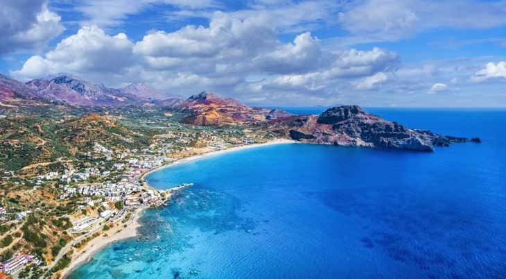 Landscape of Plakias Beach