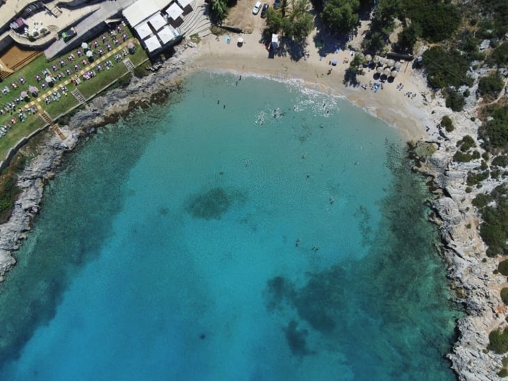 Loutraki Beach - view from top