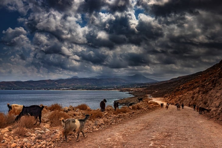 La route vers Balos est mauvaise