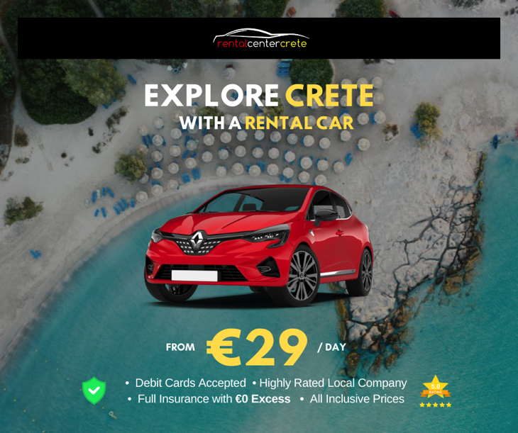 Explore Crete with a Car rental from €29 per day