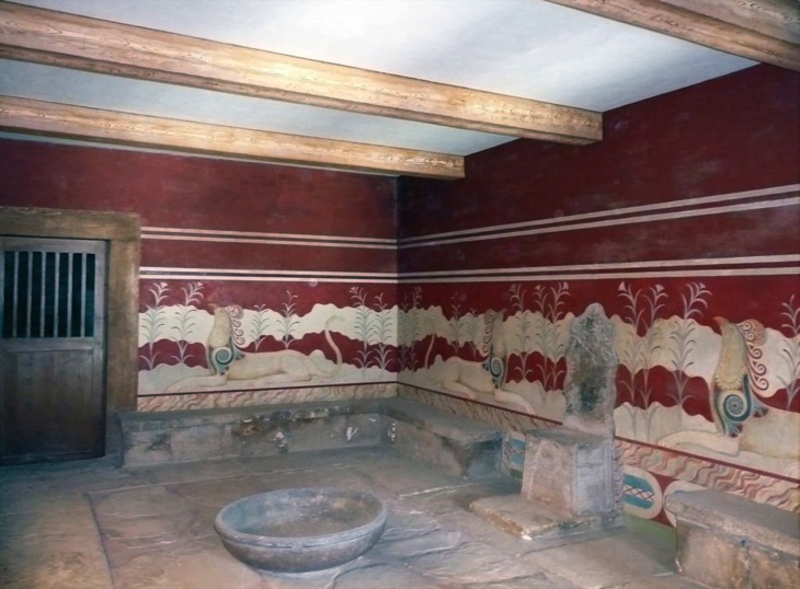 Fresken im Knossos Palast