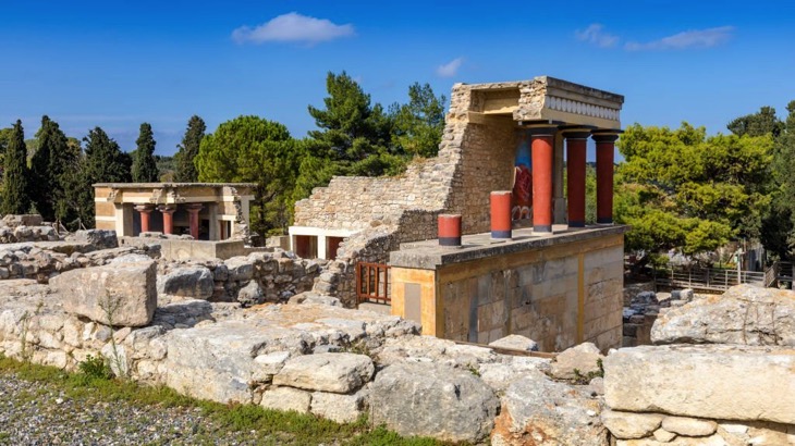 Minoische Ruinen des Palastes von Knossos