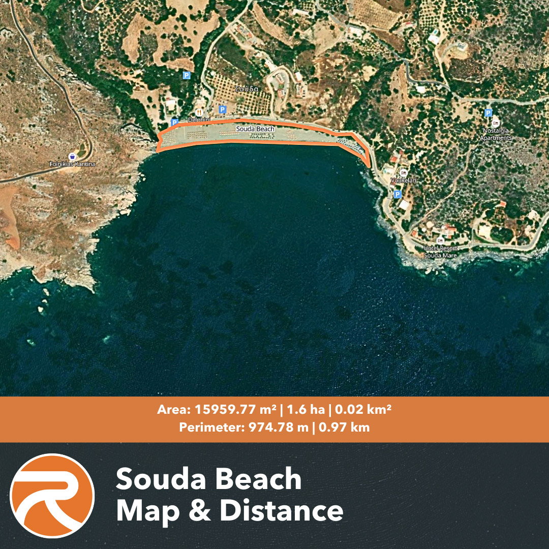 Souda Beach map