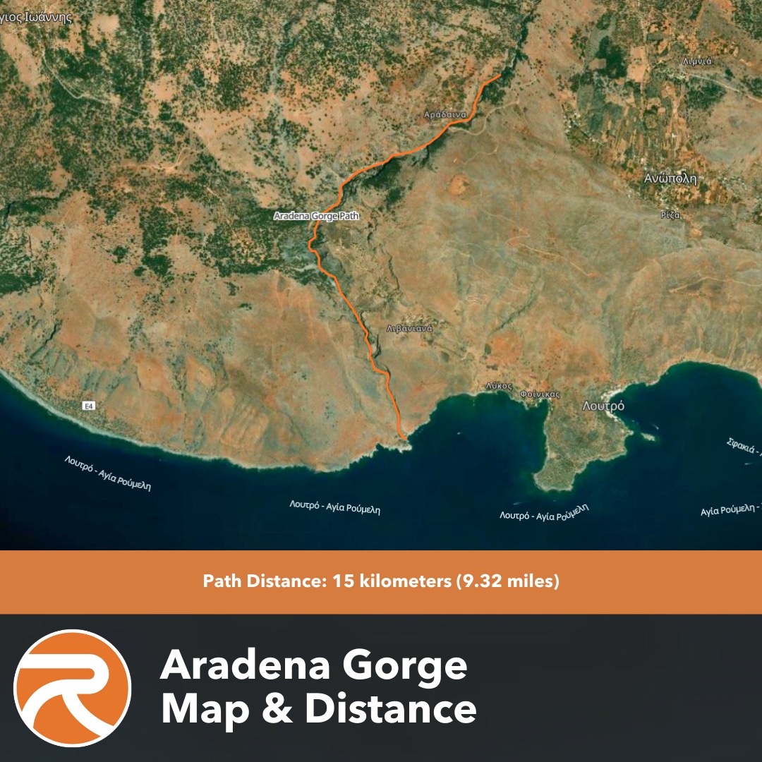 Aradena Gorge Map