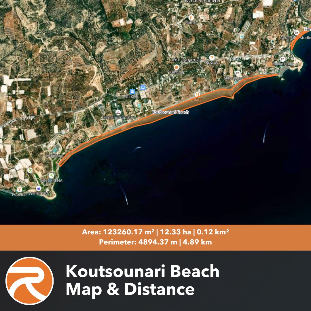 Koutsounari Beach Map