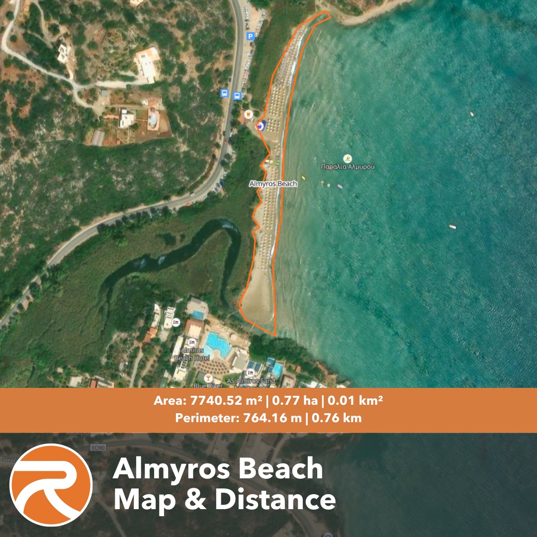 Almyros Beach Map