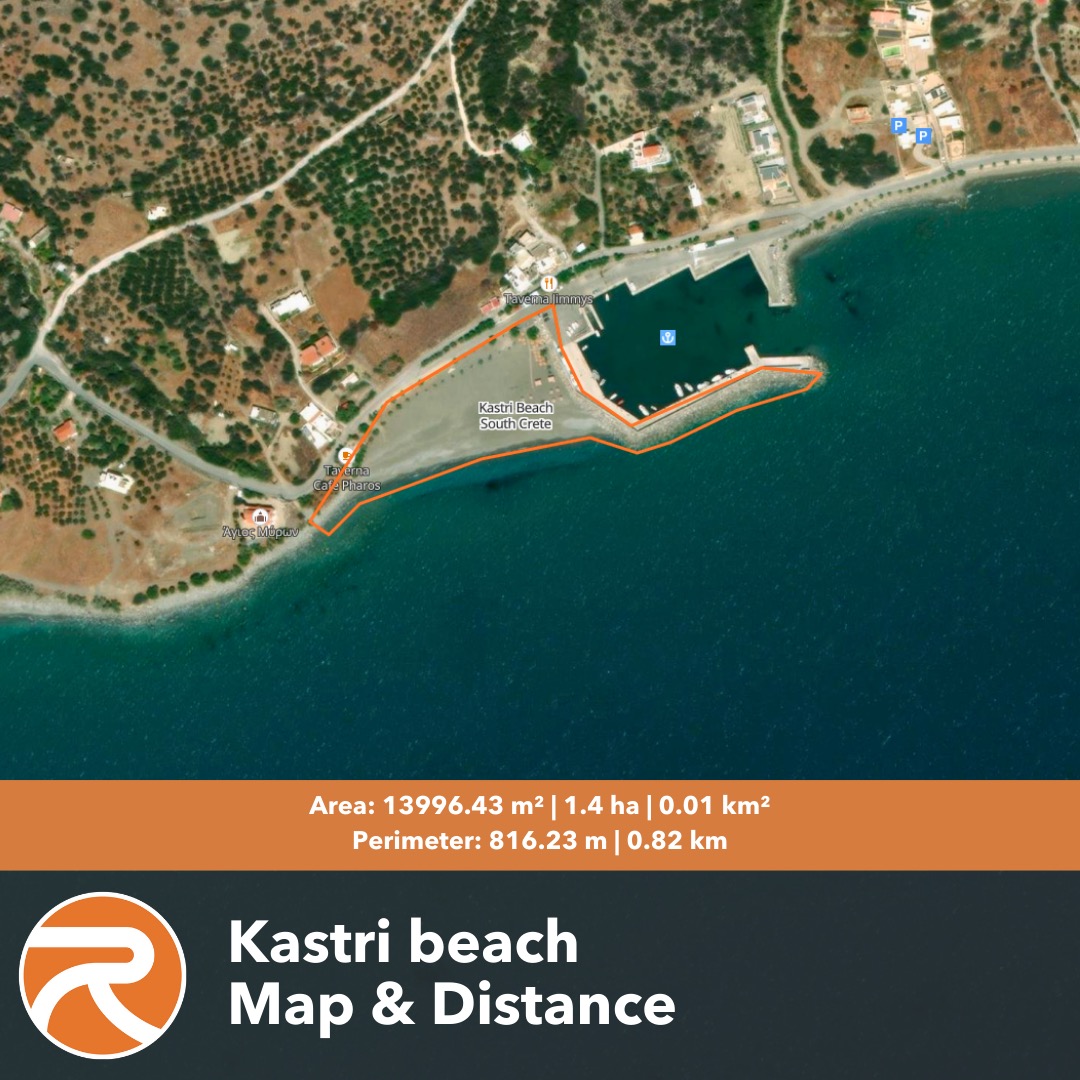 Kastri beach Map