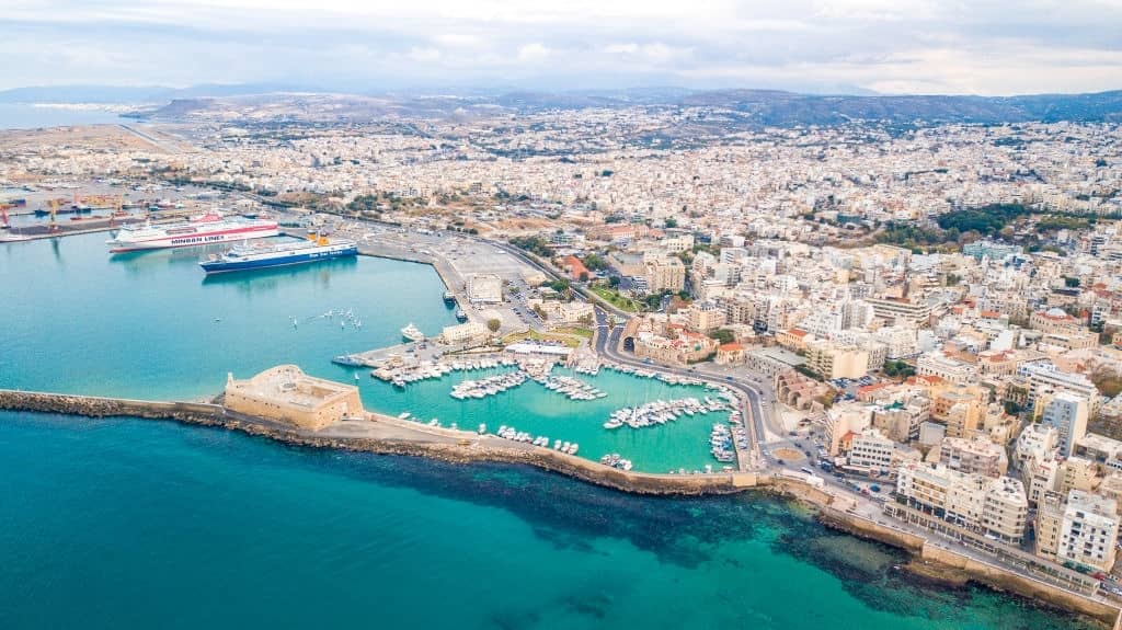 Vogelvlucht van Heraklion Kreta