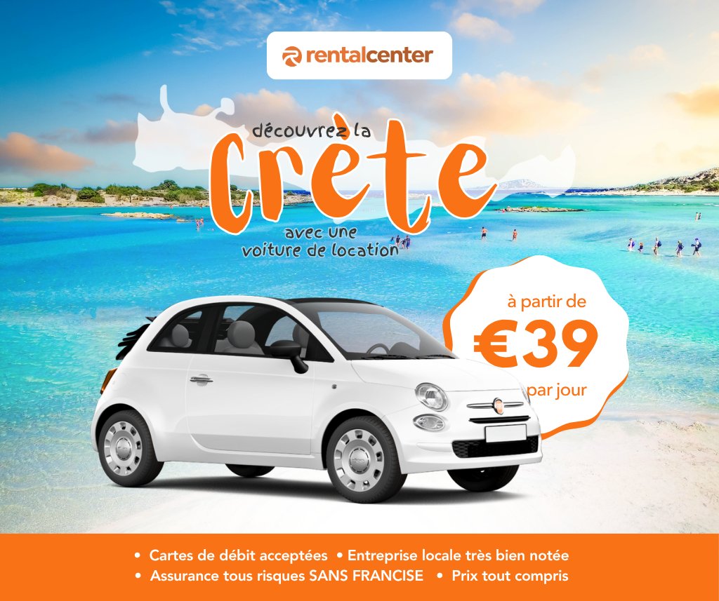 Explorez la Crète avec une location de voiture!
