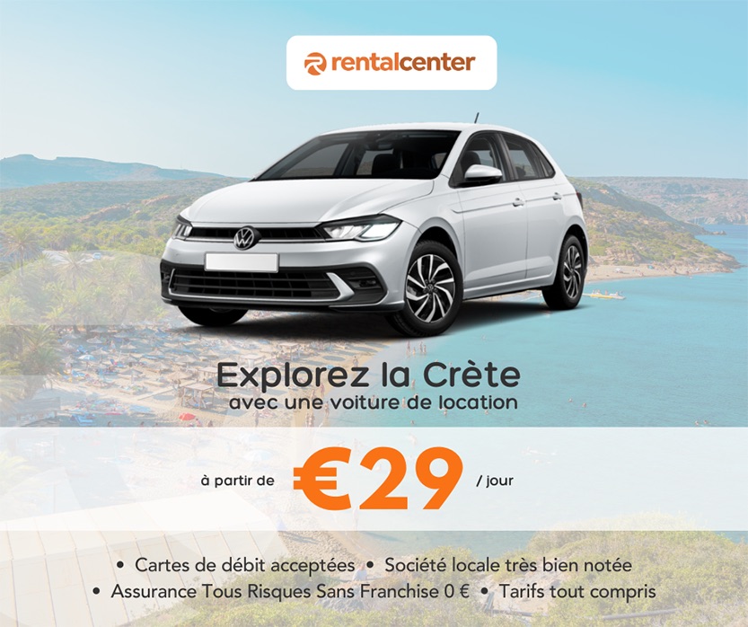 Explorez la Crète avec une location de voiture à partir de 25 € par jour