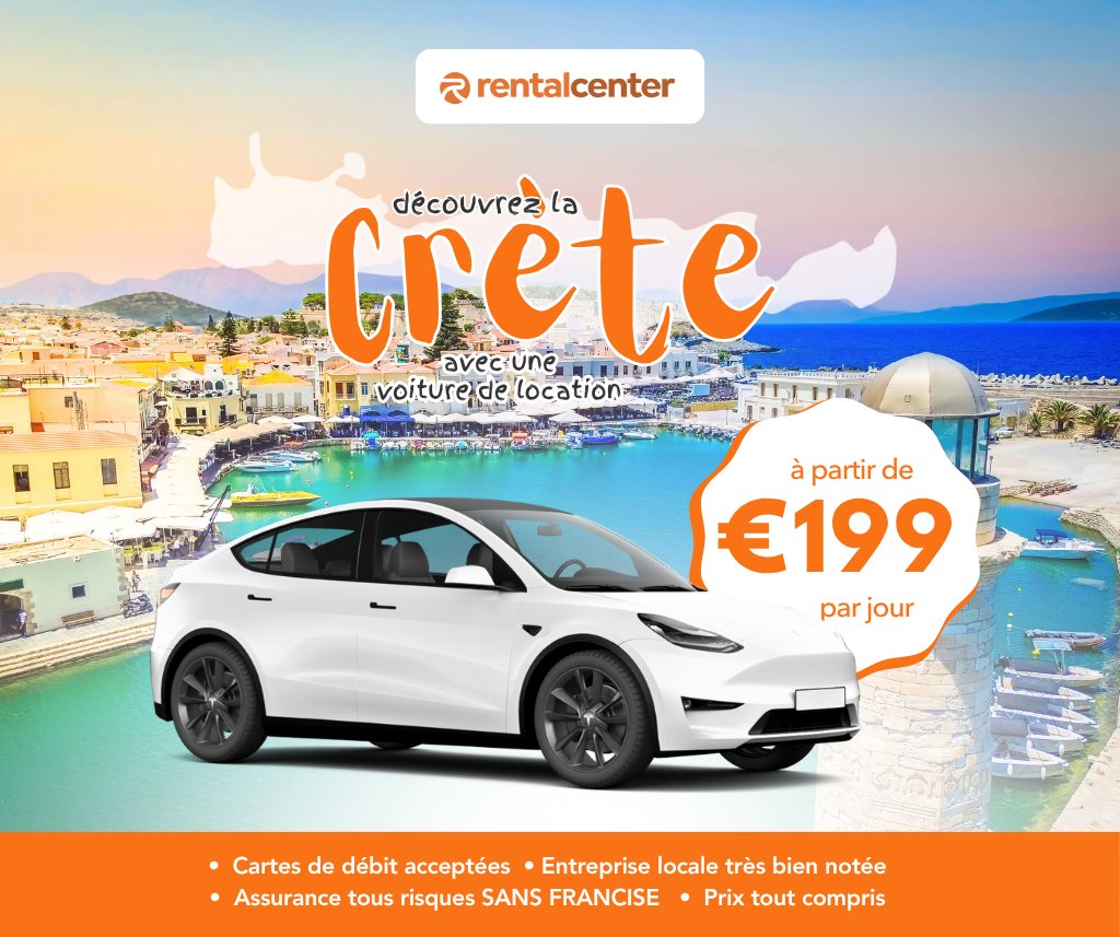 Explorez la Crète avec une location de voiture!
