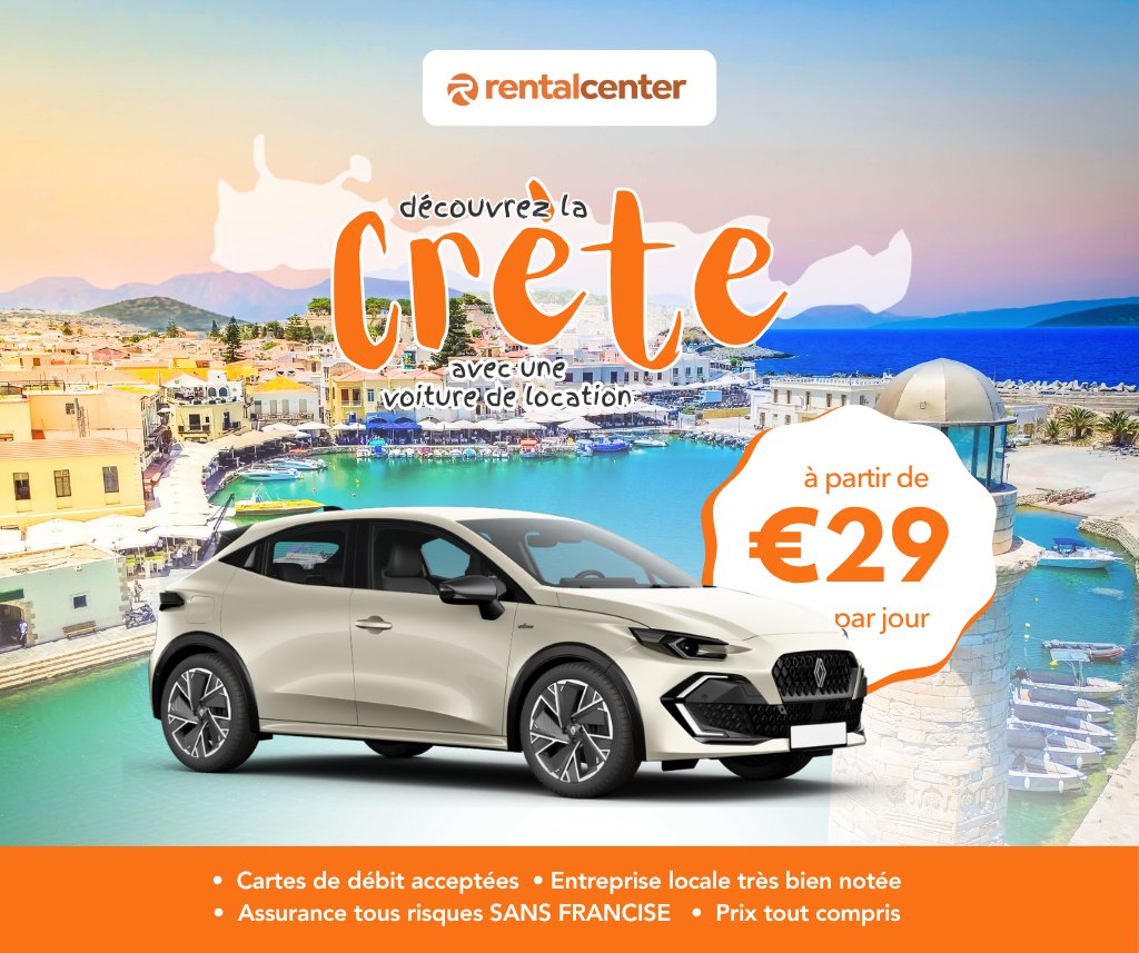 Explorez la Crète avec une location de voiture!