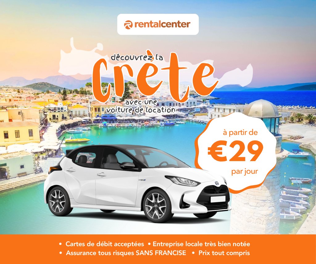 Explorez la Crète avec une location de voiture!