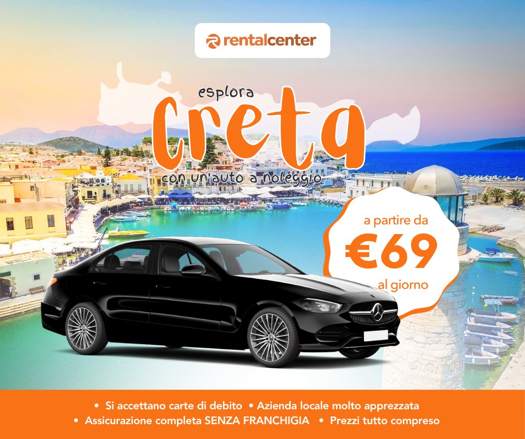 Esplora Creta con un'auto a noleggio!