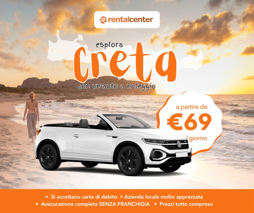 Esplora Creta con un'auto a noleggio!