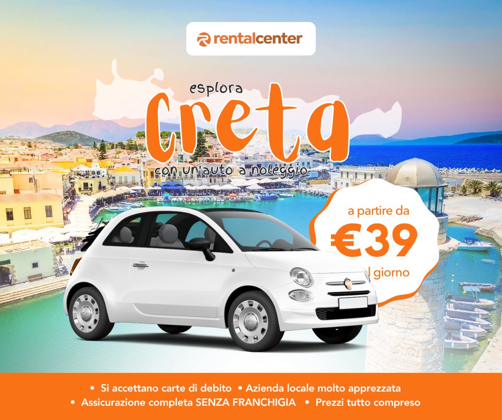 Esplora Creta con un'auto a noleggio!