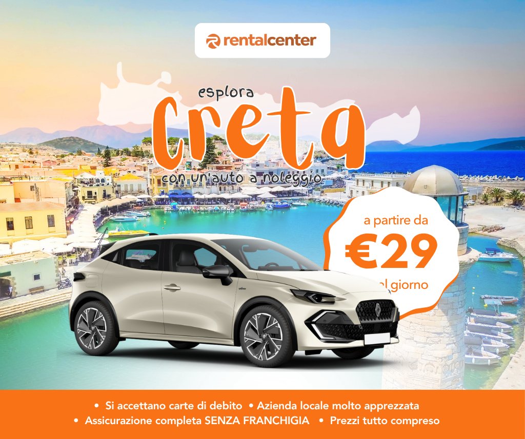 Esplora Creta con un'auto a noleggio!