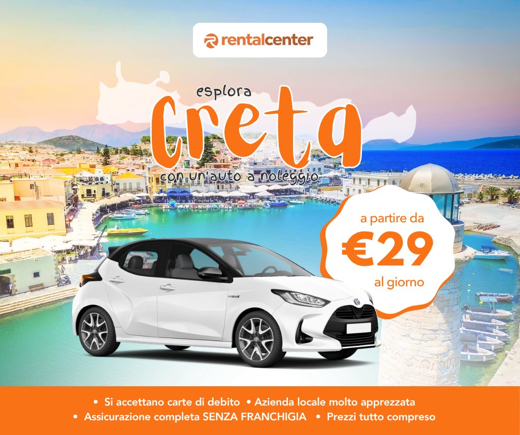 Esplora Creta con un'auto a noleggio!