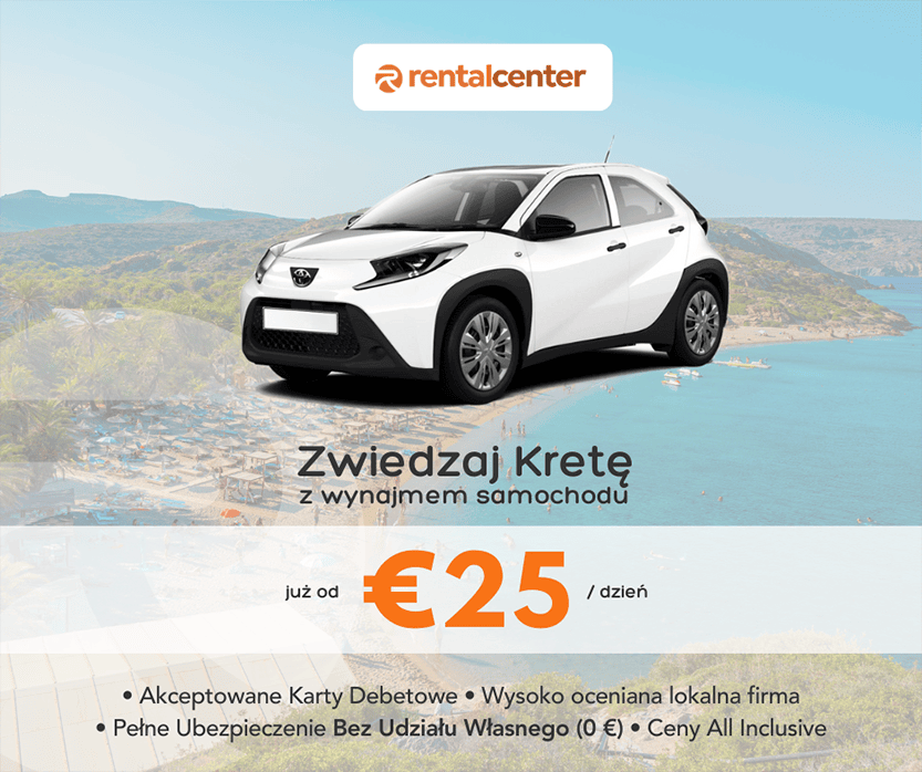 Odwiedź Kretę z wynajem samochodu od 25 € (106,10 zł) za dzień!