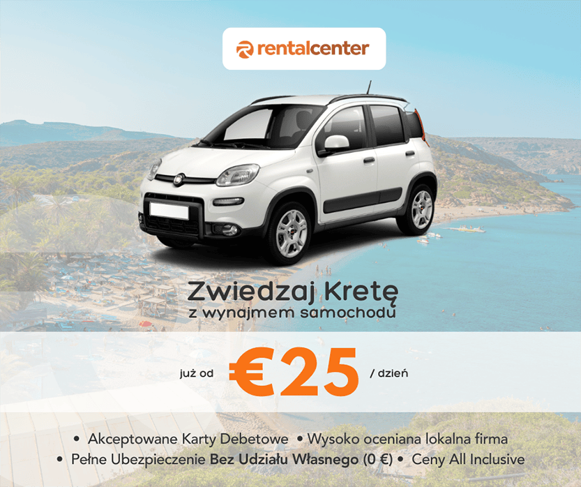 Odwiedź Kretę z wynajem samochodu od 25 € (106,10 zł) za dzień!
