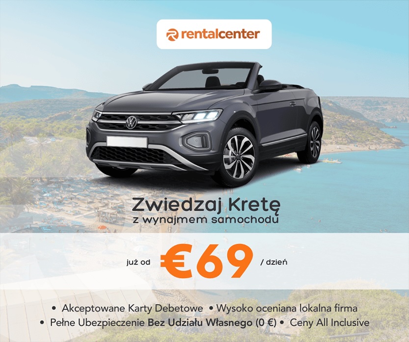 Odwiedź Kretę z wynajem samochodu od 25 € (106,10 zł) za dzień!