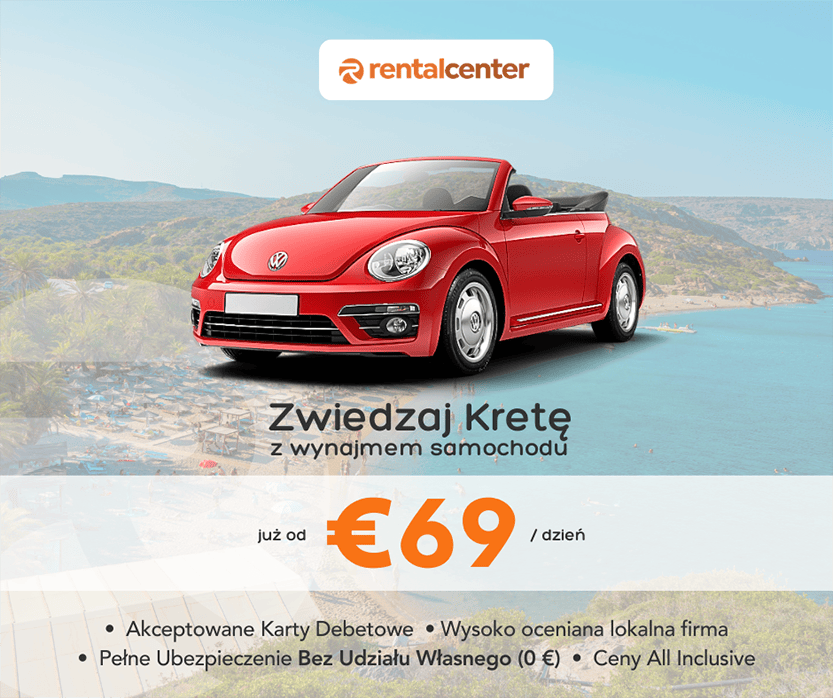 Odwiedź Kretę z wynajem samochodu od 25 € (106,10 zł) za dzień!