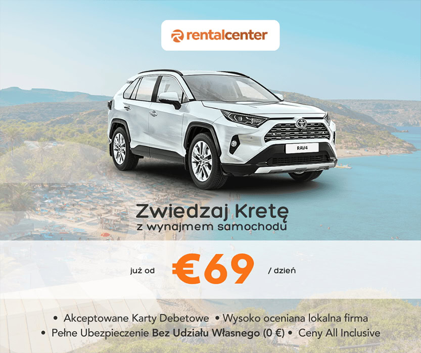 Odwiedź Kretę z wynajem samochodu od 25 € (106,10 zł) za dzień!